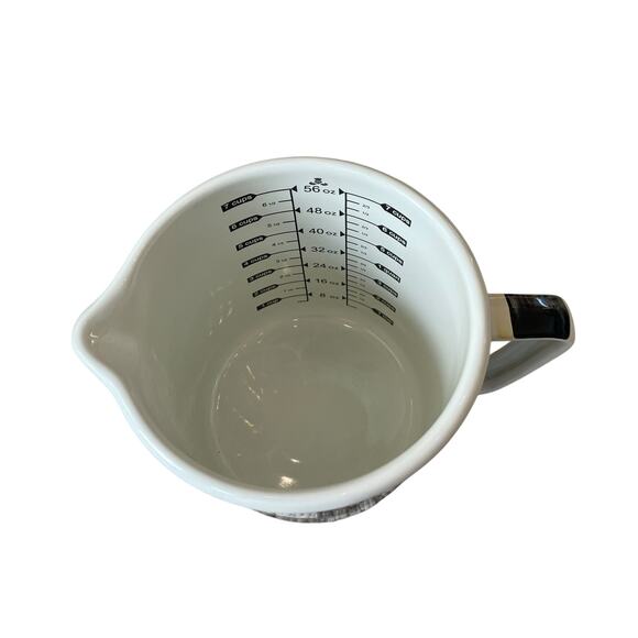 Mackenzie Childs Courtly Check Measuring Cup Hand Painted 7 Cup New - Picture 11 of 16